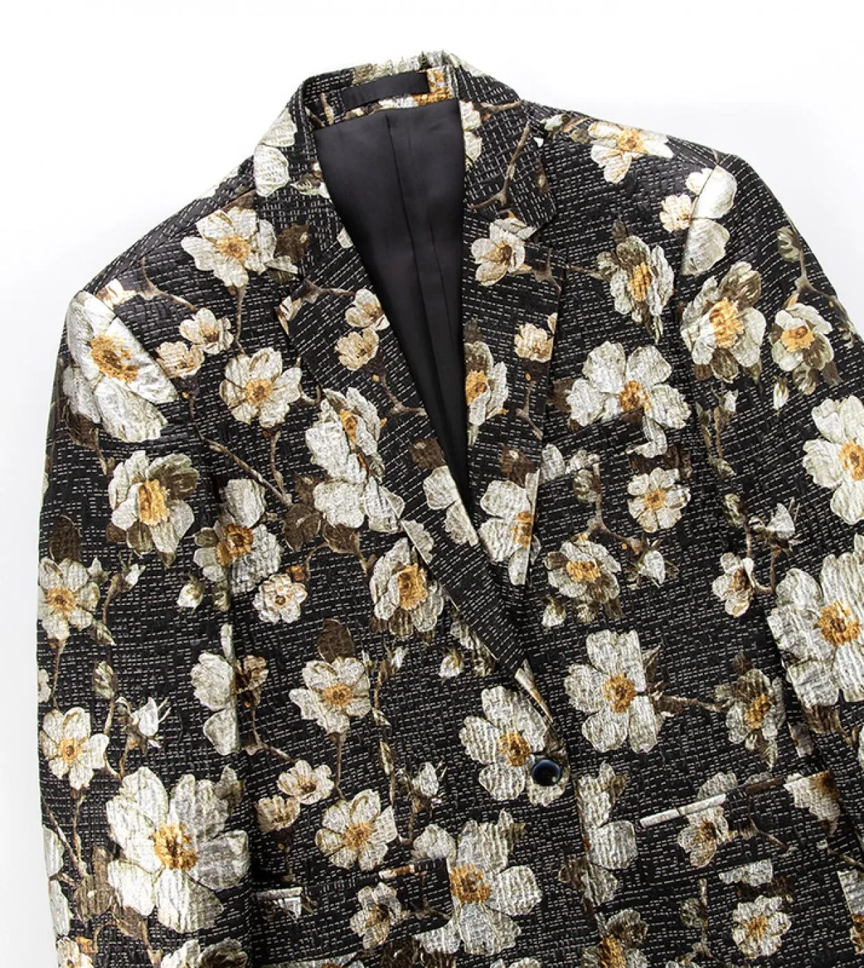 Plyesxale Uomo Lussuoso Jacquard floreale Blazer Giacca da sposa Sposo Cantanti Blazer Hombre Abito da ballo Blazer Tuxedo