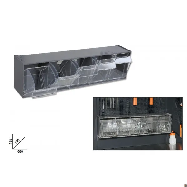 PM/5C PORTAMINUTERIE 5 CASSETTI CON SUPPORTO BETA UTENSILI 088880450