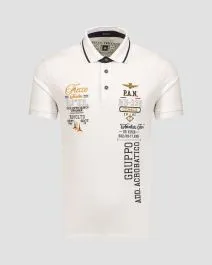 Polo bianca da uomo Aeronautica Militare