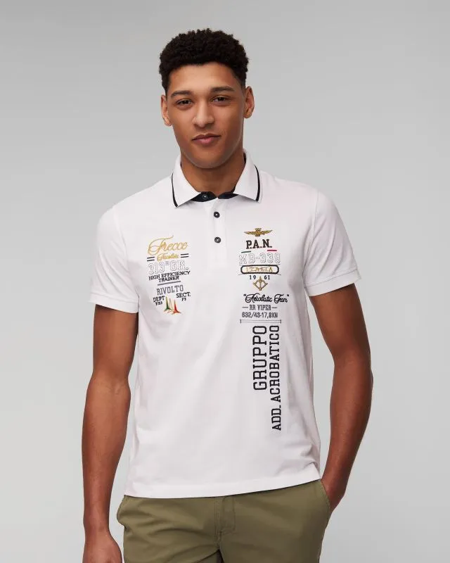 Polo bianca da uomo Aeronautica Militare