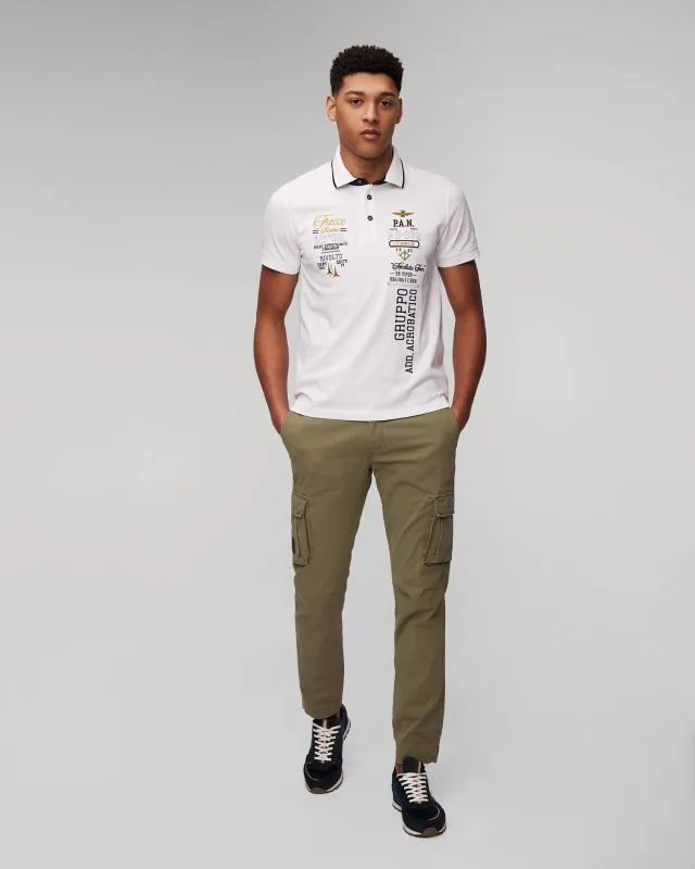 Polo bianca da uomo Aeronautica Militare