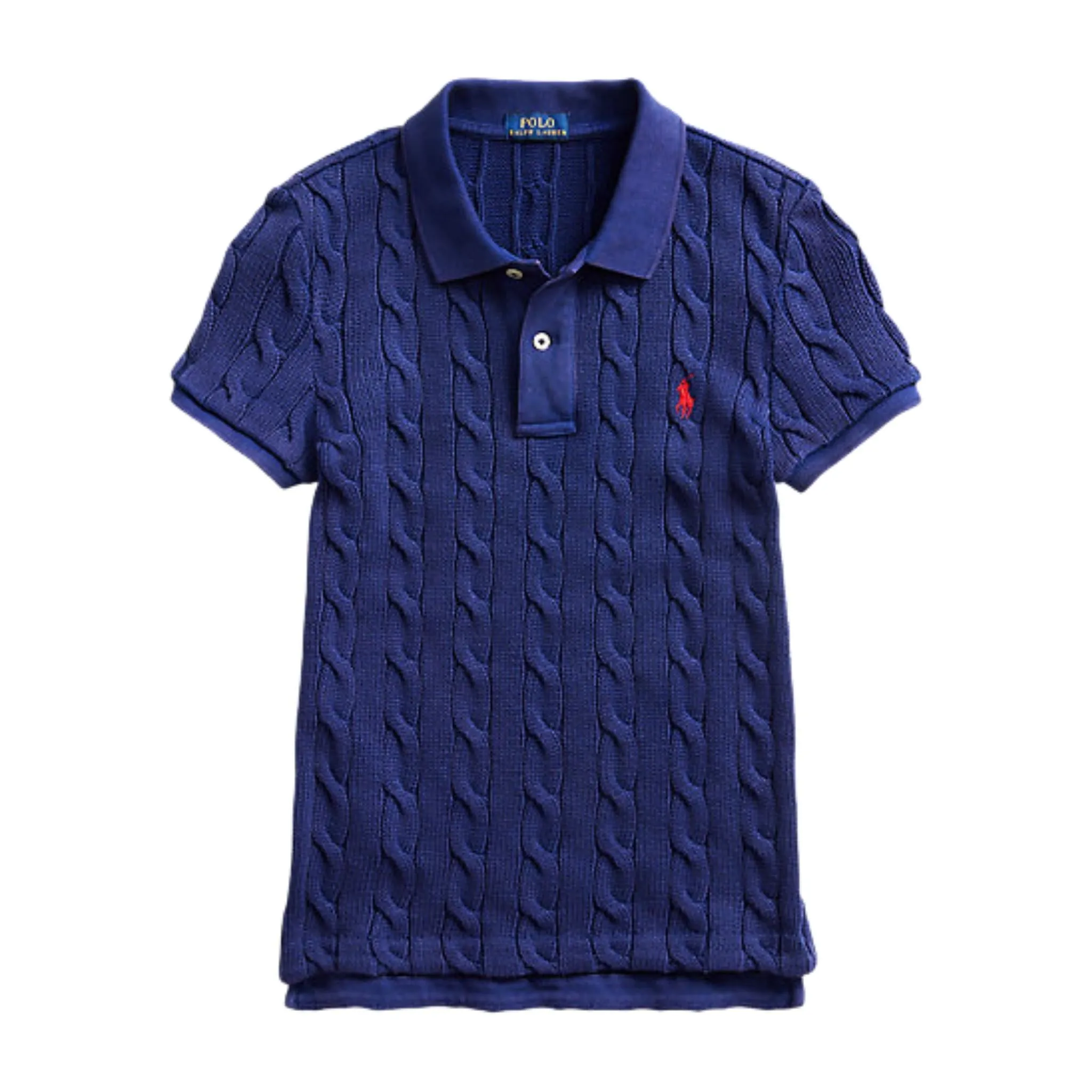 Polo Donna slim fit con lavorazione a trecce