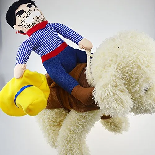 PROtastic divertente costume per cani, con cowboy a cavallo del cane, per Halloween