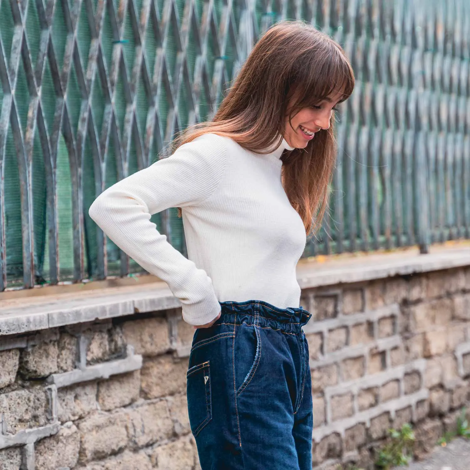 Pull Dolcevita Bianco Panna Bambina E Ragazza