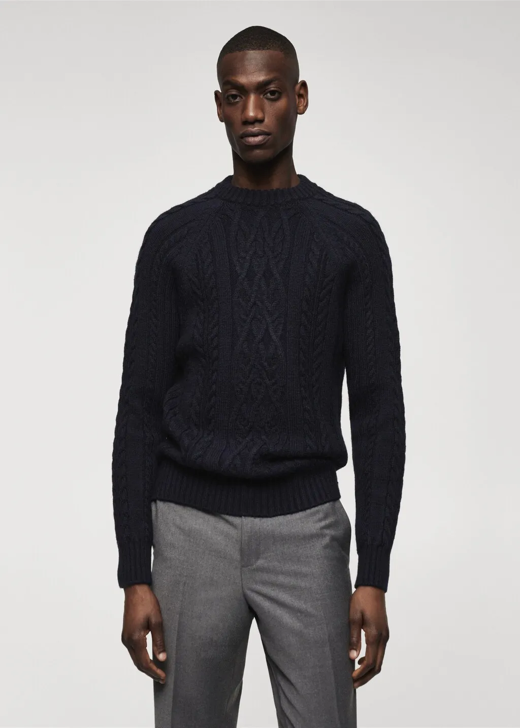 Pullover maglia intrecciato
