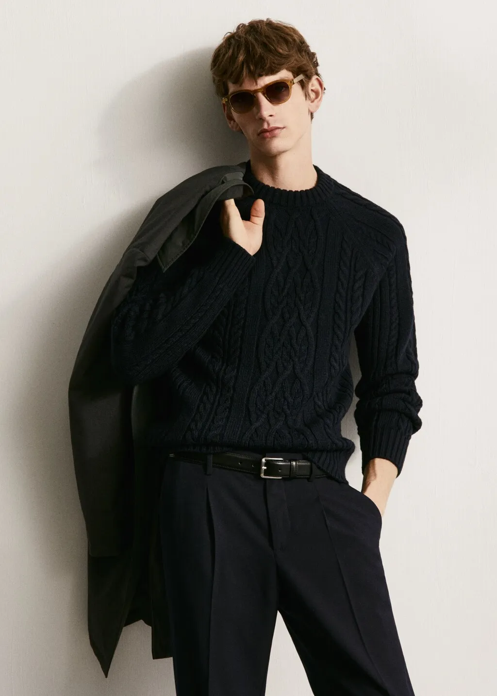 Pullover maglia intrecciato