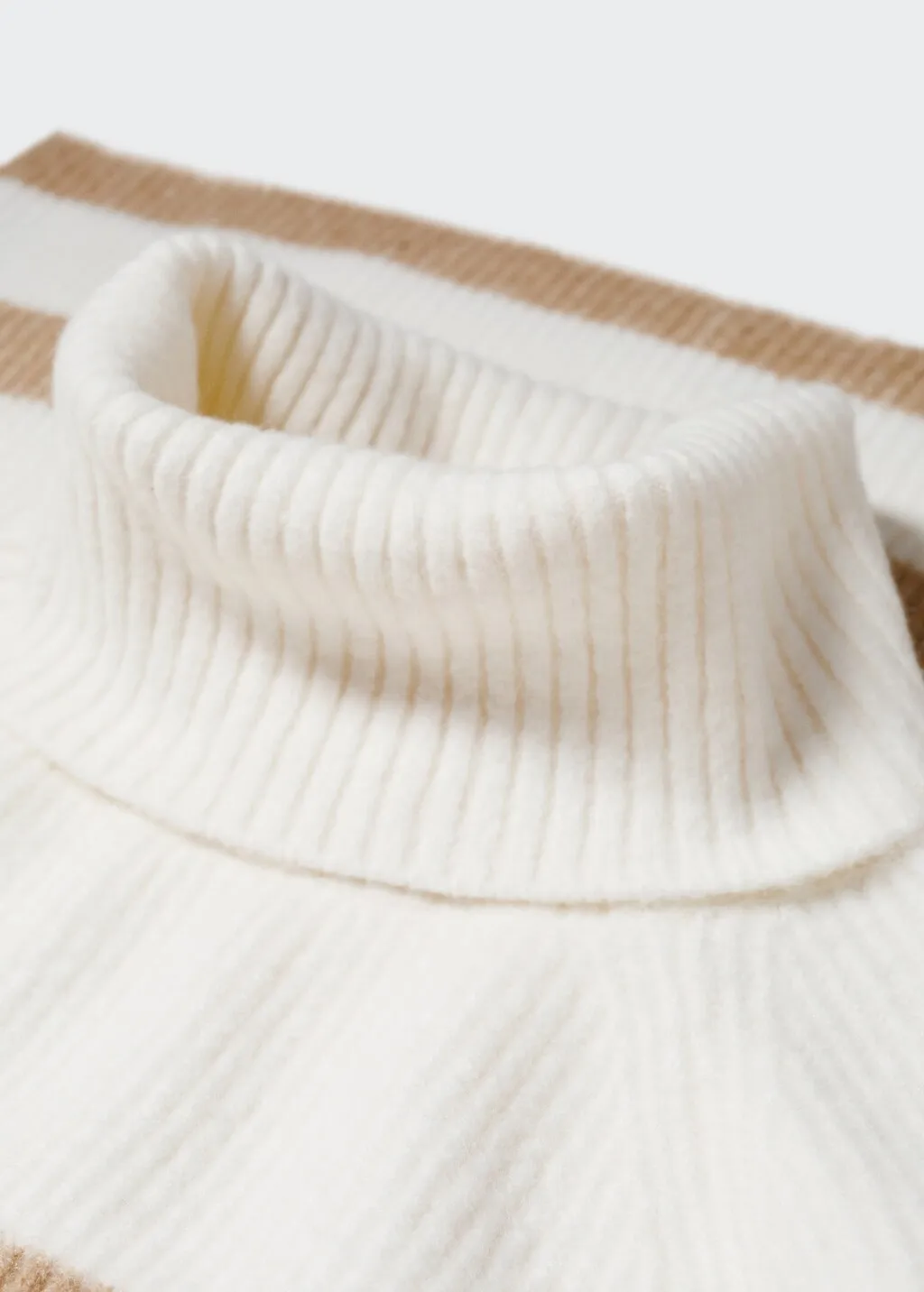 Pullover righe collo con risvolto