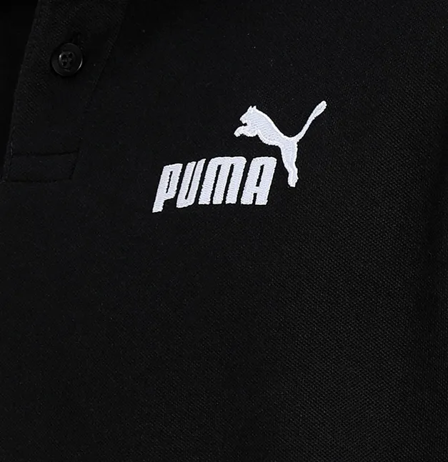 Puma Men's short sleeve polo shirt in cotton pique 586674-01 black