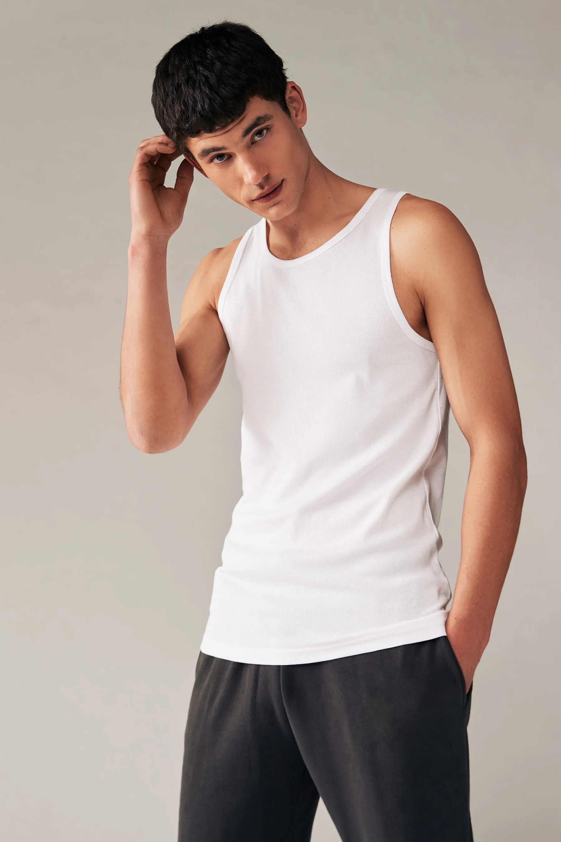 Pure 100% Cotton Vests 2 Pack    