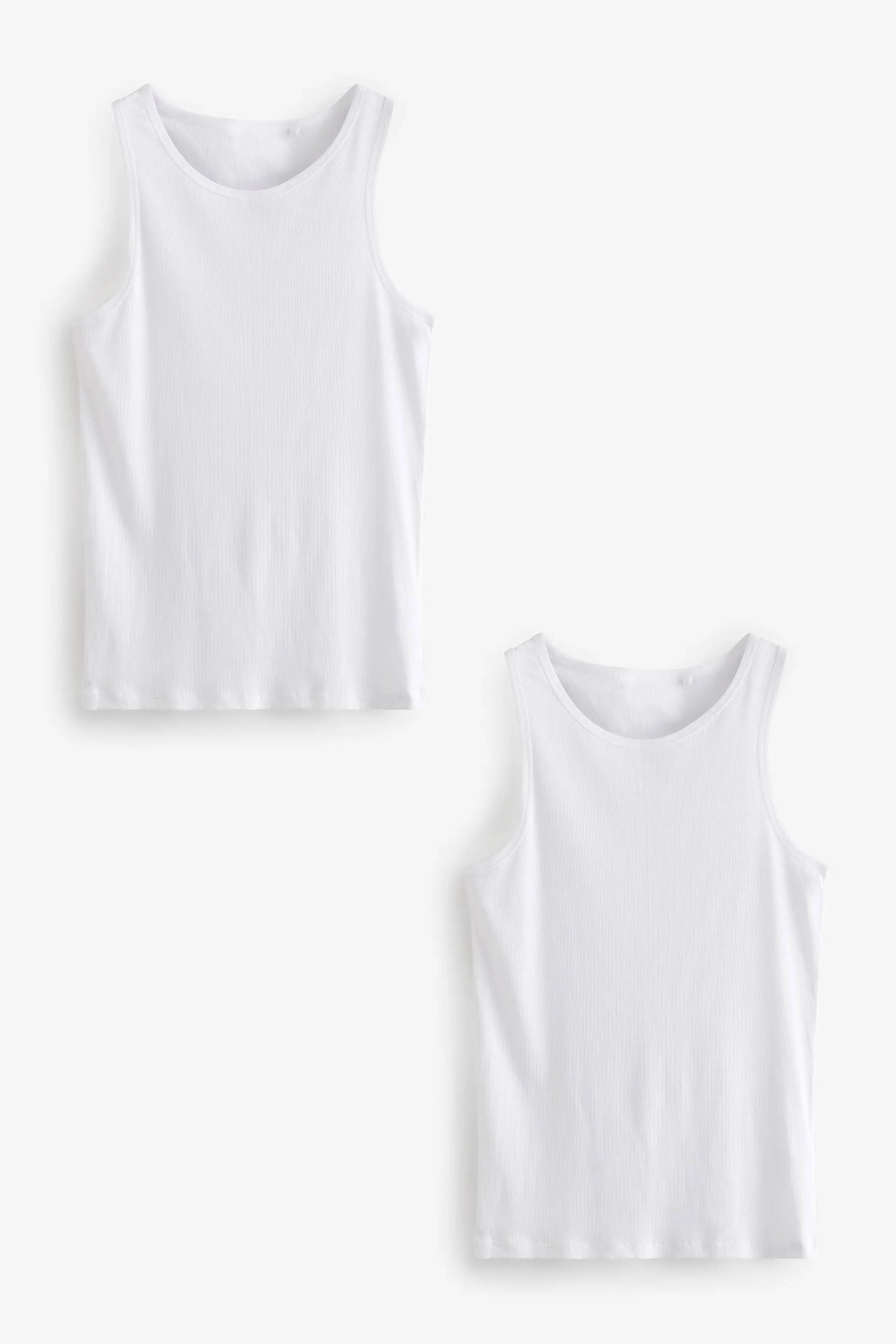 Pure 100% Cotton Vests 2 Pack    
