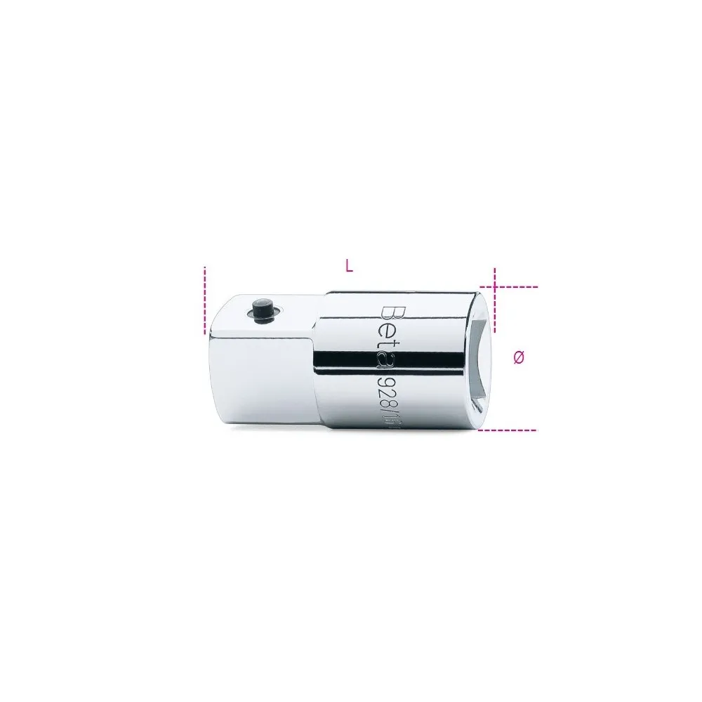 Raccordo con attacco quadro femmina 3/4" e maschio 1" cromato - Beta 928/16