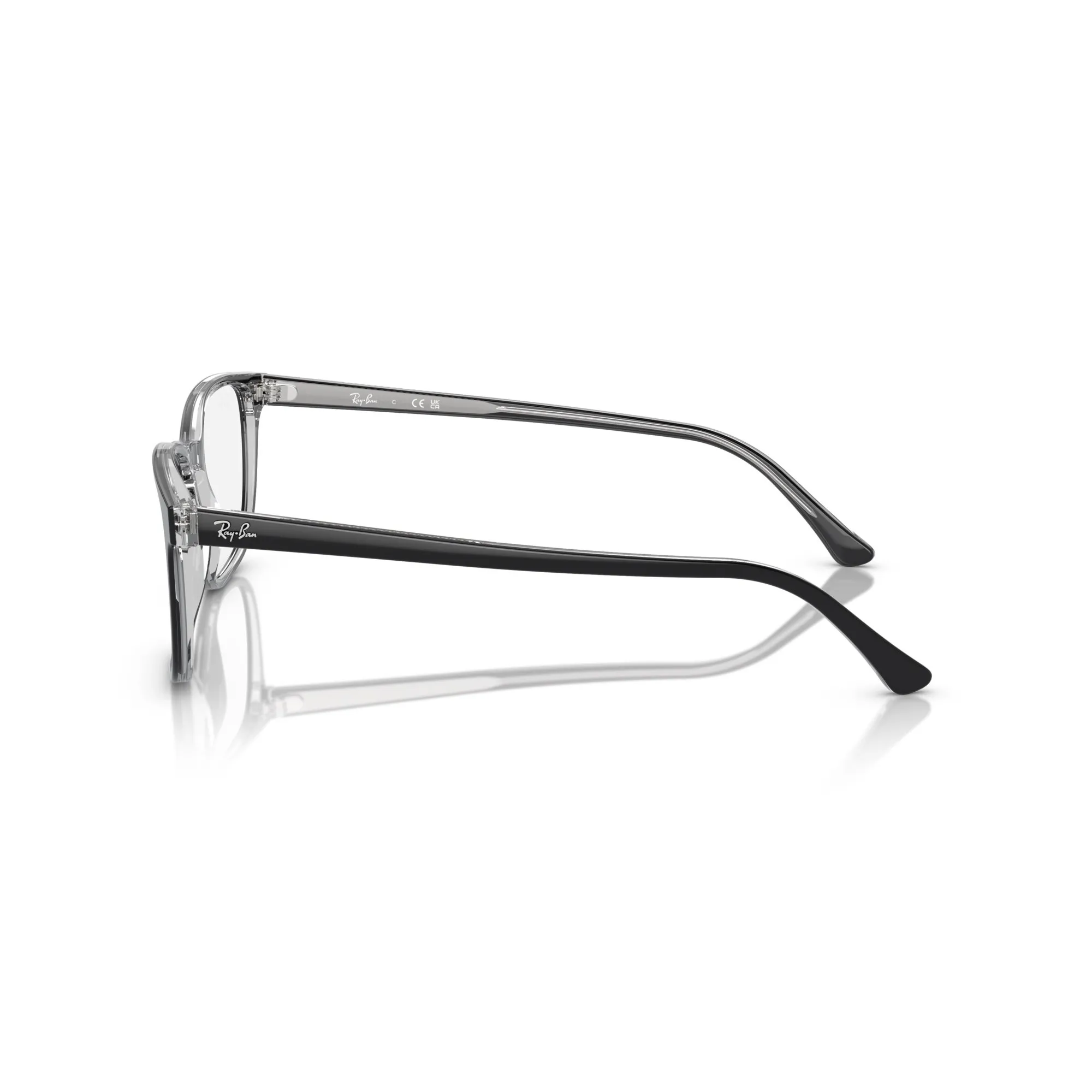   Ray-Ban RX 5418 - 8367 Grigio Scuro Su Grigio Trasparente | Occhiale Da Vista Unisex 