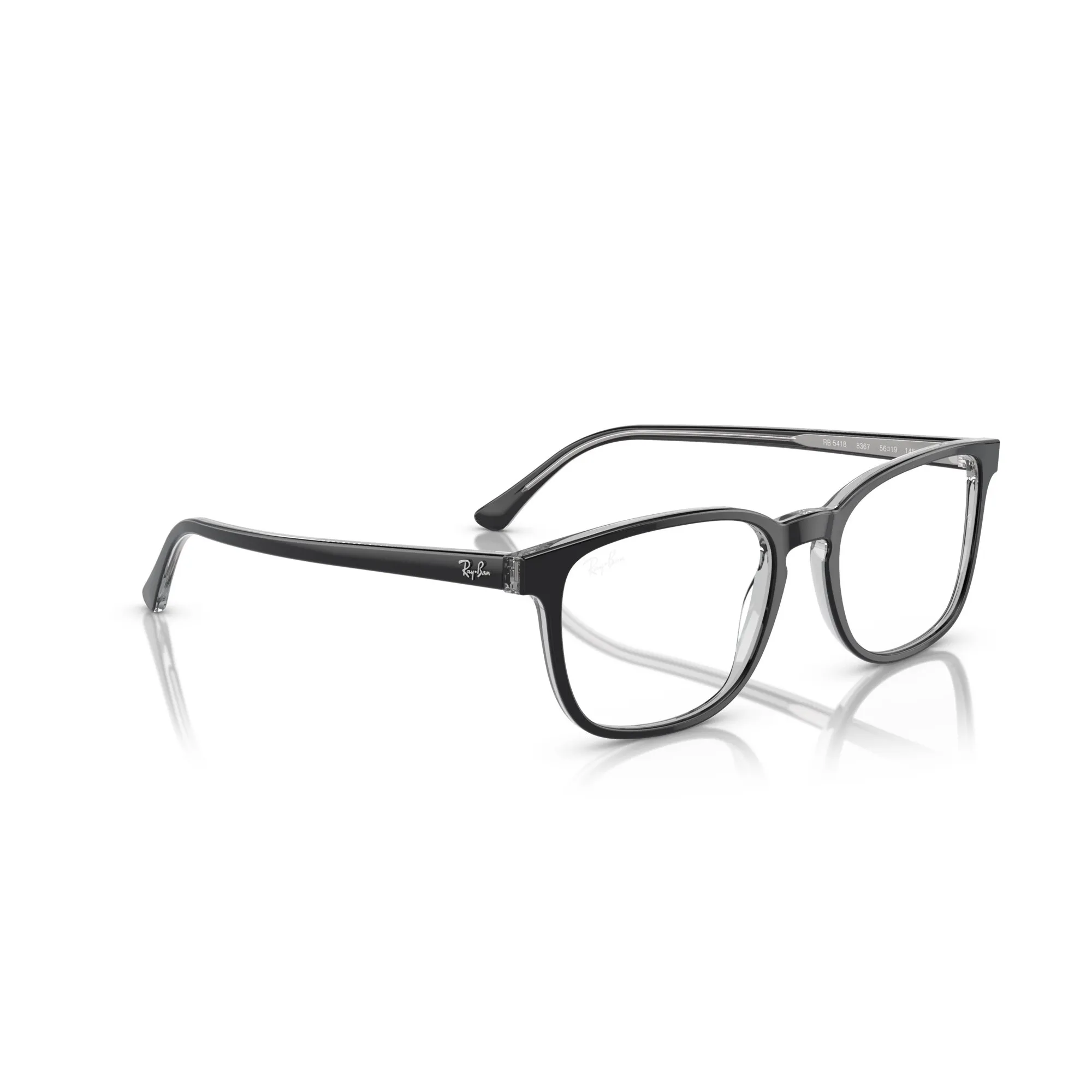   Ray-Ban RX 5418 - 8367 Grigio Scuro Su Grigio Trasparente | Occhiale Da Vista Unisex 