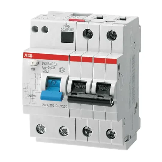 RCBO ABB 2CSR252001R1164 D. DS202 AC-C16/0.03, 2P, 16A