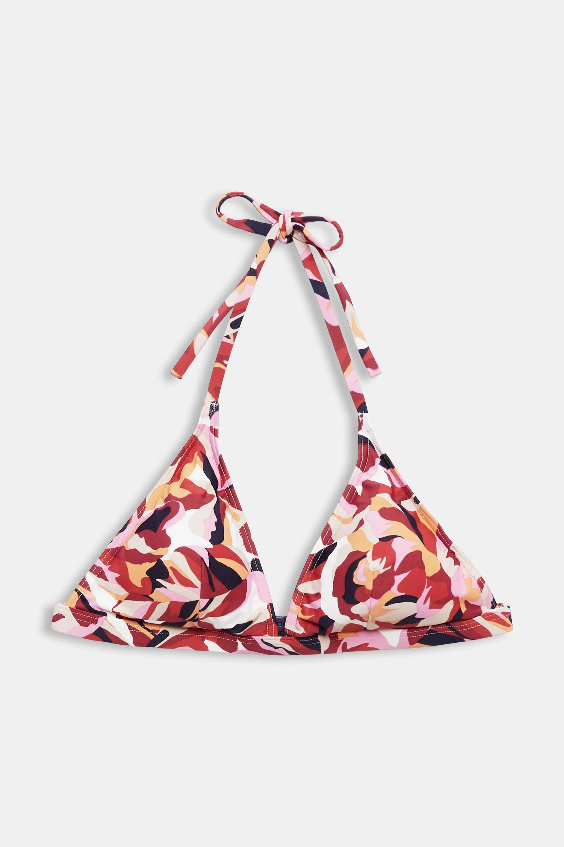 Reggiseno da bikini con allacciatura al collo e stampa floreale