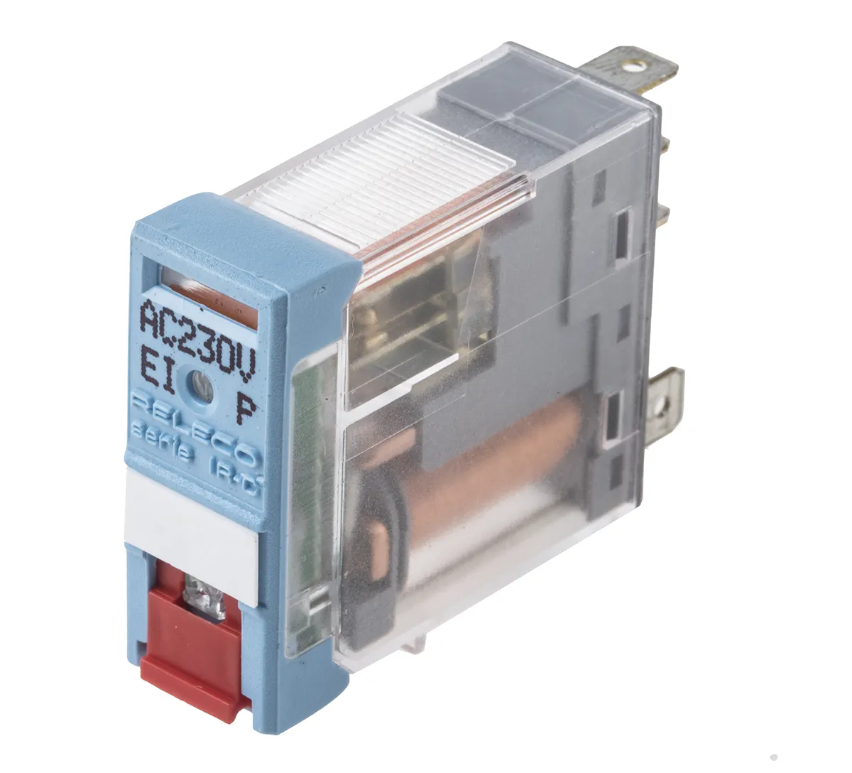 Relè di potenza Releco serie C10, SPDT, bobina 230V ca, Montaggio su circuito stampato