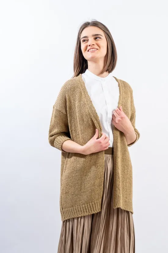 ROBERTO COLLINA CARDIGAN MC APERTO T41011