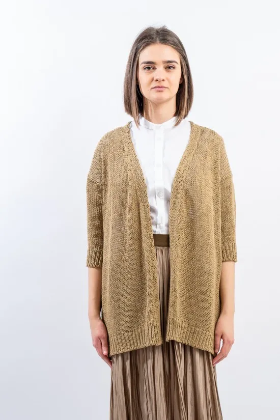 ROBERTO COLLINA CARDIGAN MC APERTO T41011