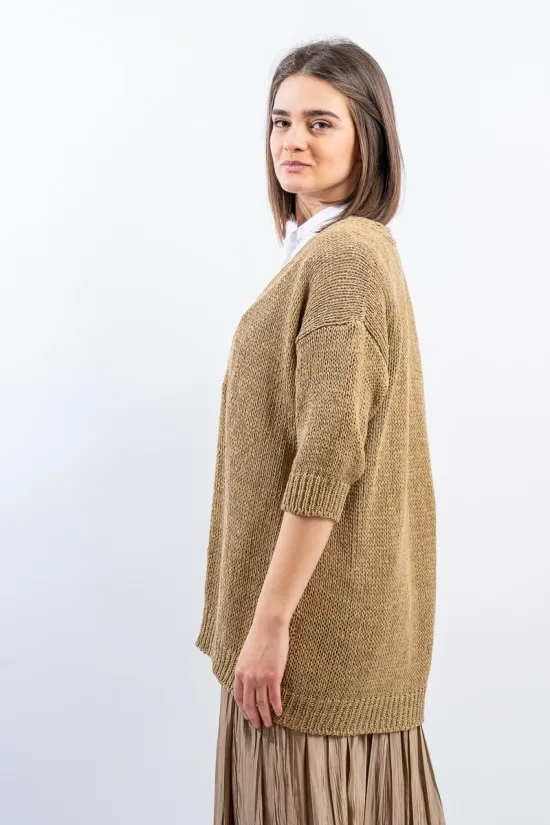 ROBERTO COLLINA CARDIGAN MC APERTO T41011