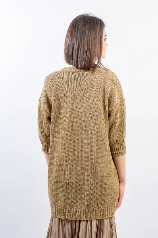 ROBERTO COLLINA CARDIGAN MC APERTO T41011