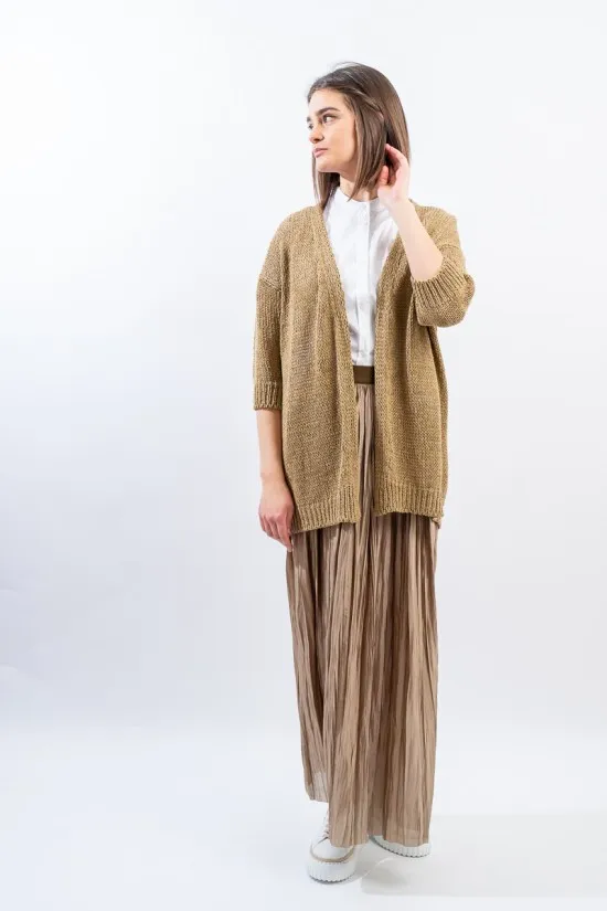 ROBERTO COLLINA CARDIGAN MC APERTO T41011