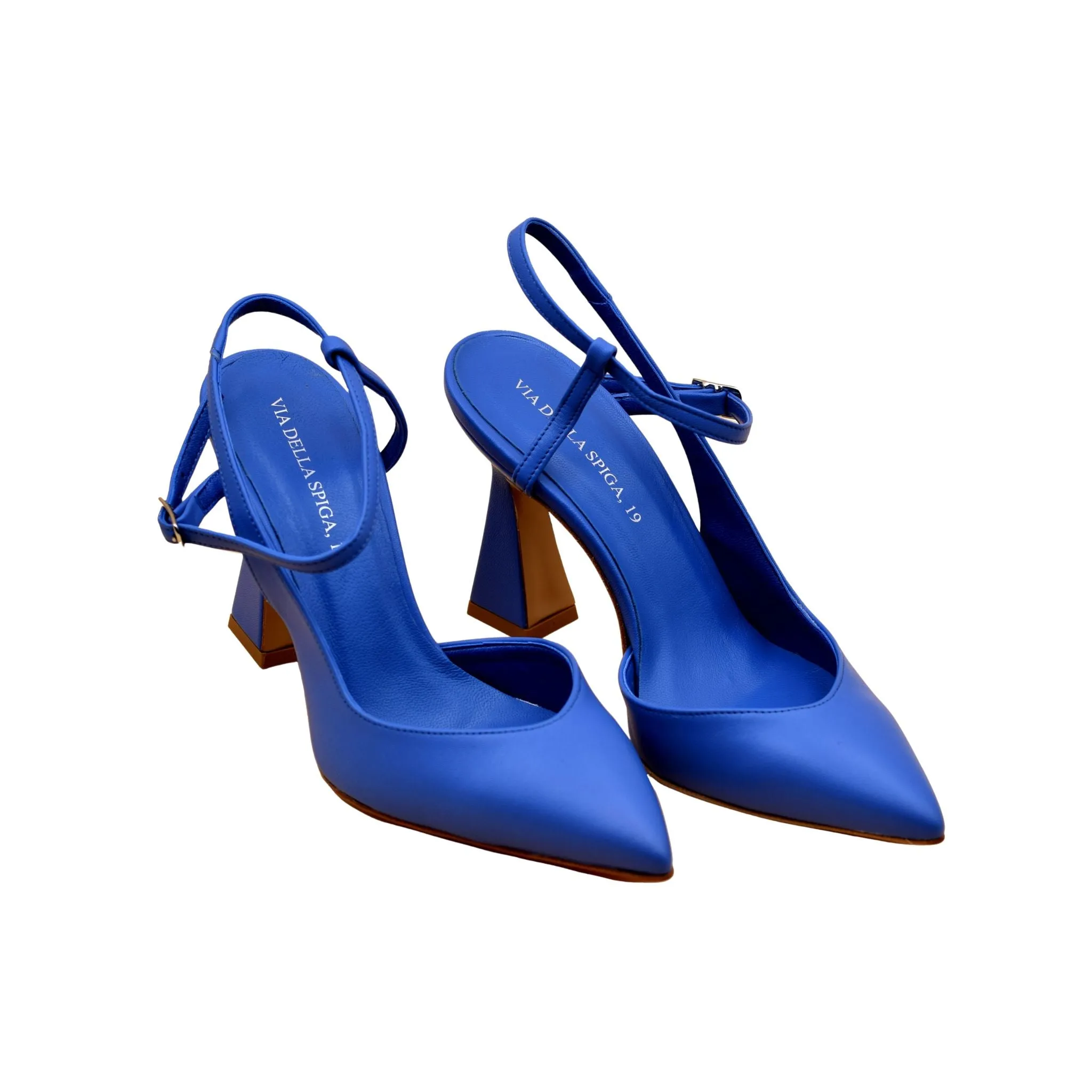 Scarpa con tacco Donna Blu a punta