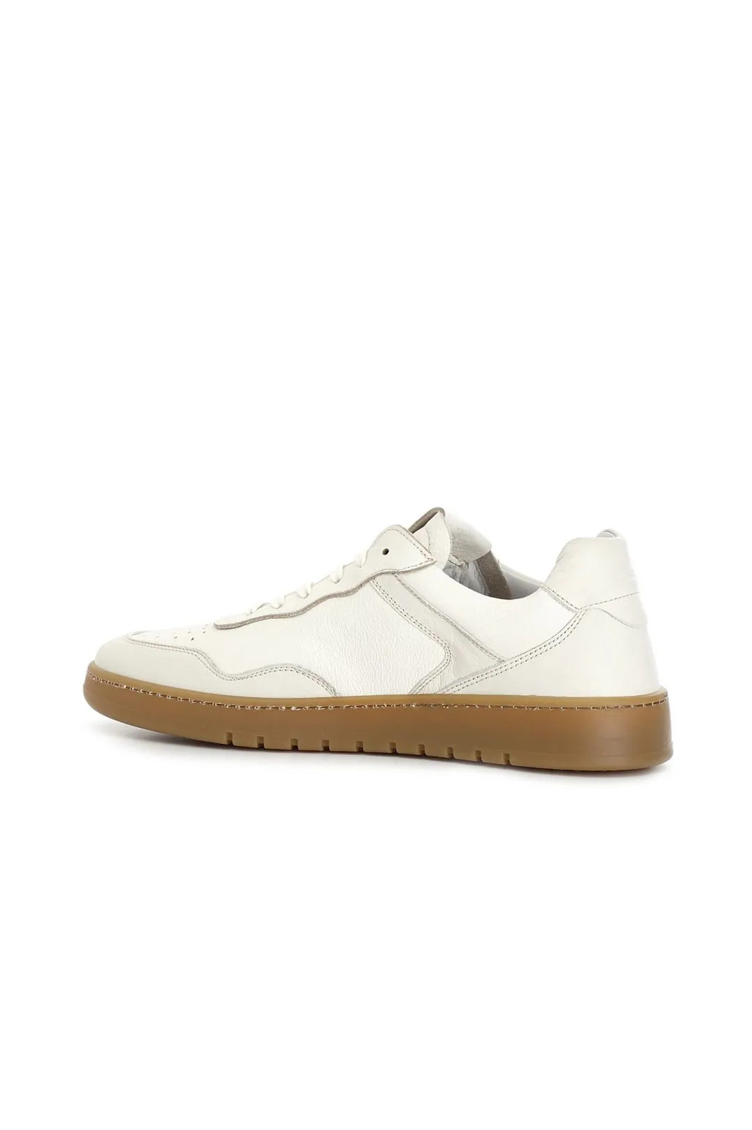scarpa in pelle allacciata bianco