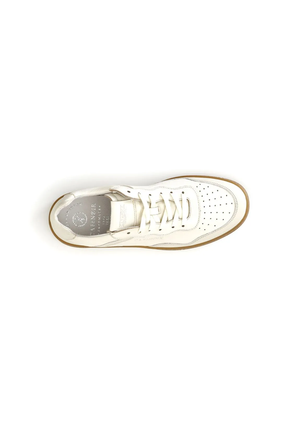 scarpa in pelle allacciata bianco