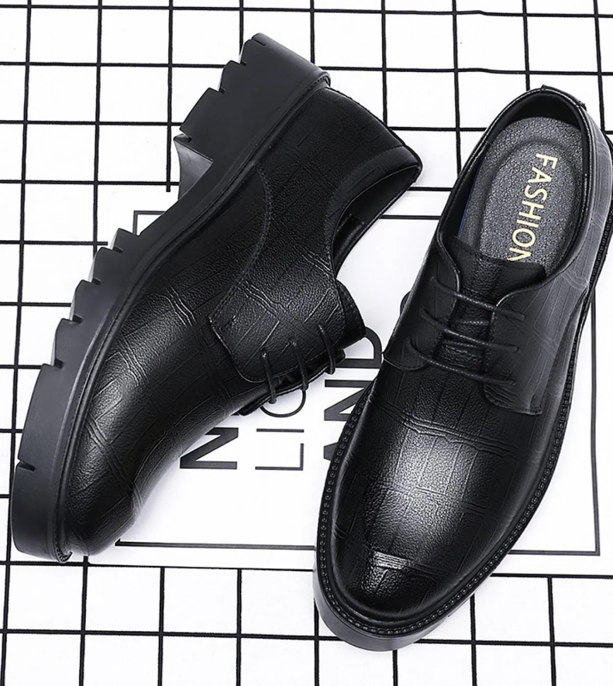 Scarpa sociale Scarpe eleganti da uomo con tacco nascosto Scarpe eleganti da uomo con rialzo in altezza