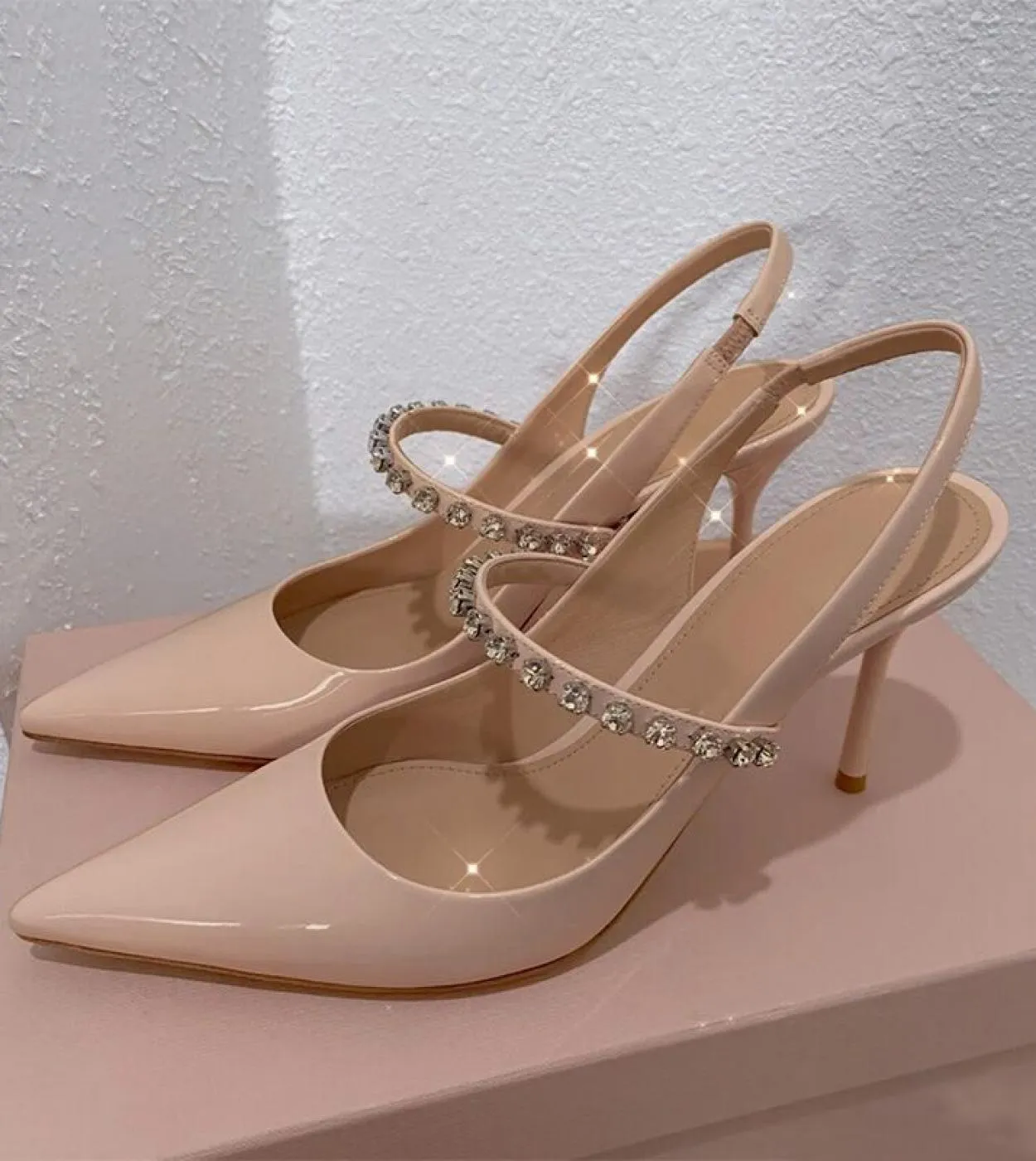 Scarpe con tacco alto da donna Paillettes argento Scarpe singole con bocca bassa Scarpe eleganti da lavoro da donna Décolleté co