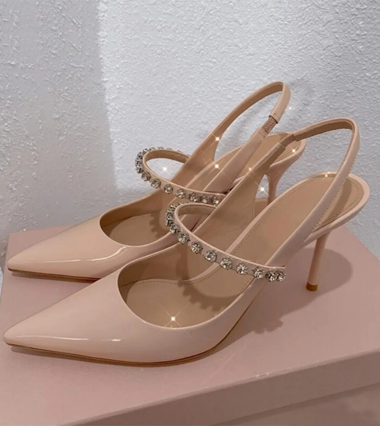 Scarpe con tacco alto da donna Paillettes argento Scarpe singole con bocca bassa Scarpe eleganti da lavoro da donna Décolleté co