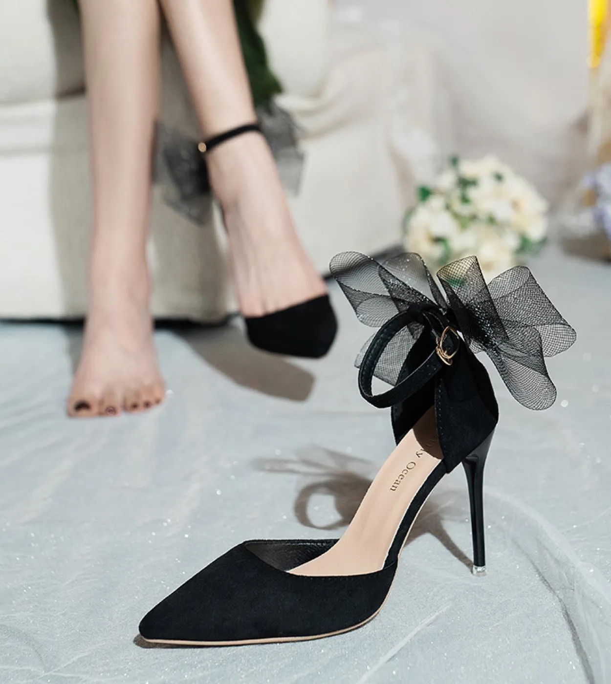 Scarpe con tacco alto da donna Scarpe con tacco a spillo a punta a bocca bassa Taglie forti 3545 Scarpe eleganti da lavoro Décol