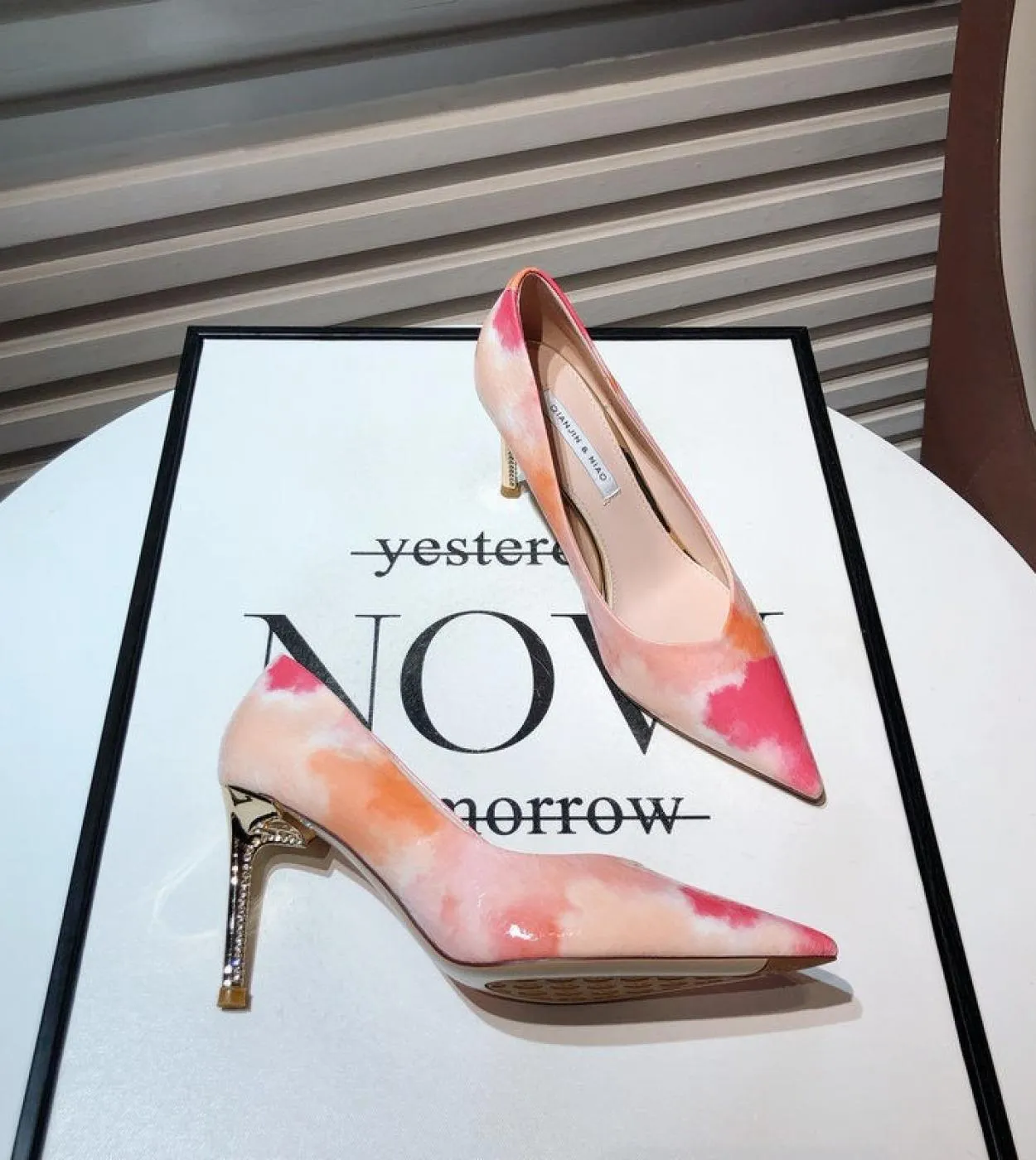 Scarpe con tacco alto Donna Scarpe a punta poco profonde Bellissimi tacchi alti floreali Décolleté con tacco a spillo 711cm Tacc