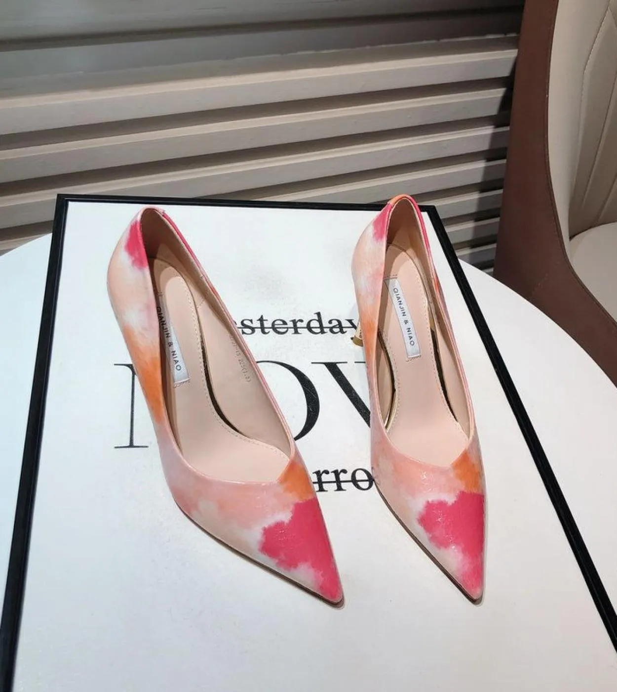 Scarpe con tacco alto Donna Scarpe a punta poco profonde Bellissimi tacchi alti floreali Décolleté con tacco a spillo 711cm Tacc
