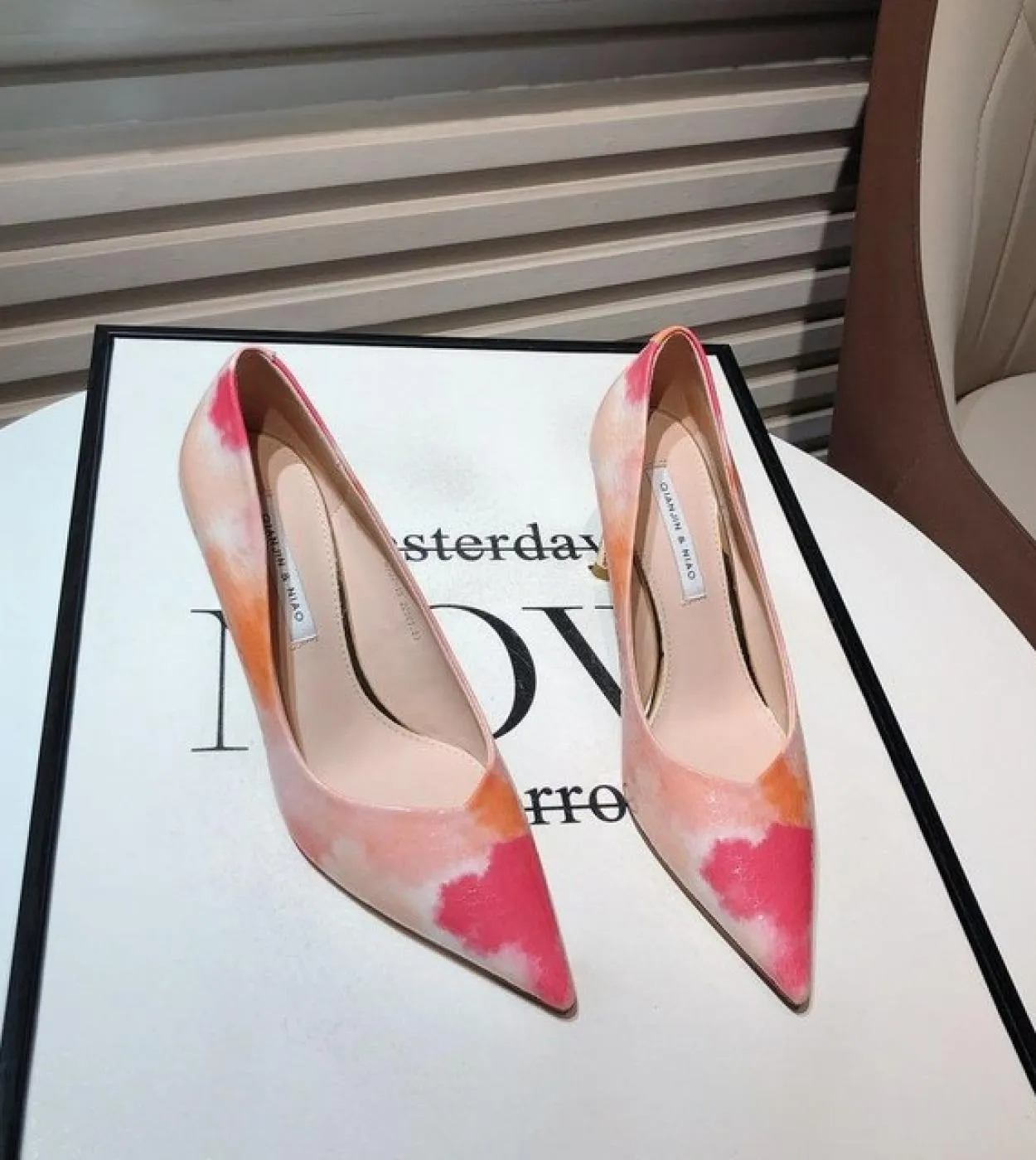 Scarpe con tacco alto Donna Scarpe a punta poco profonde Bellissimi tacchi alti floreali Décolleté con tacco a spillo 711cm Tacc