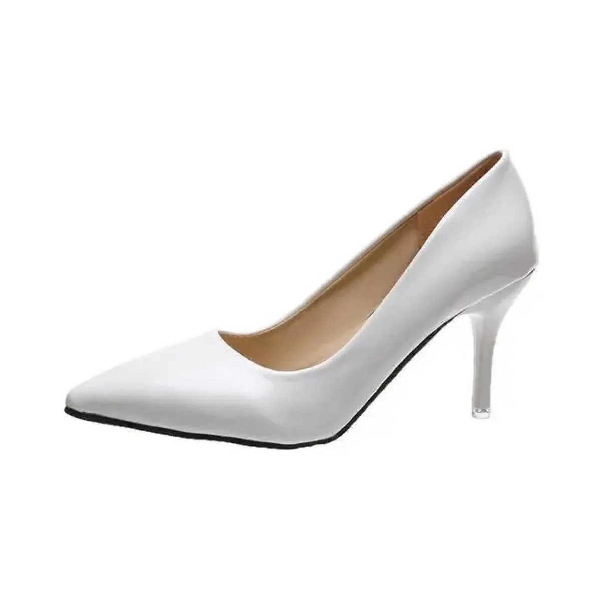 Scarpe con tacco alto Scarpe da donna Décolleté classici in pelle verniciata con testa a punta Scarpe Paltform Scarpe da donna e