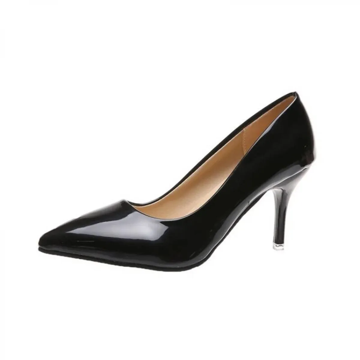 Scarpe con tacco alto Scarpe da donna Décolleté classici in pelle verniciata con testa a punta Scarpe Paltform Scarpe da donna e