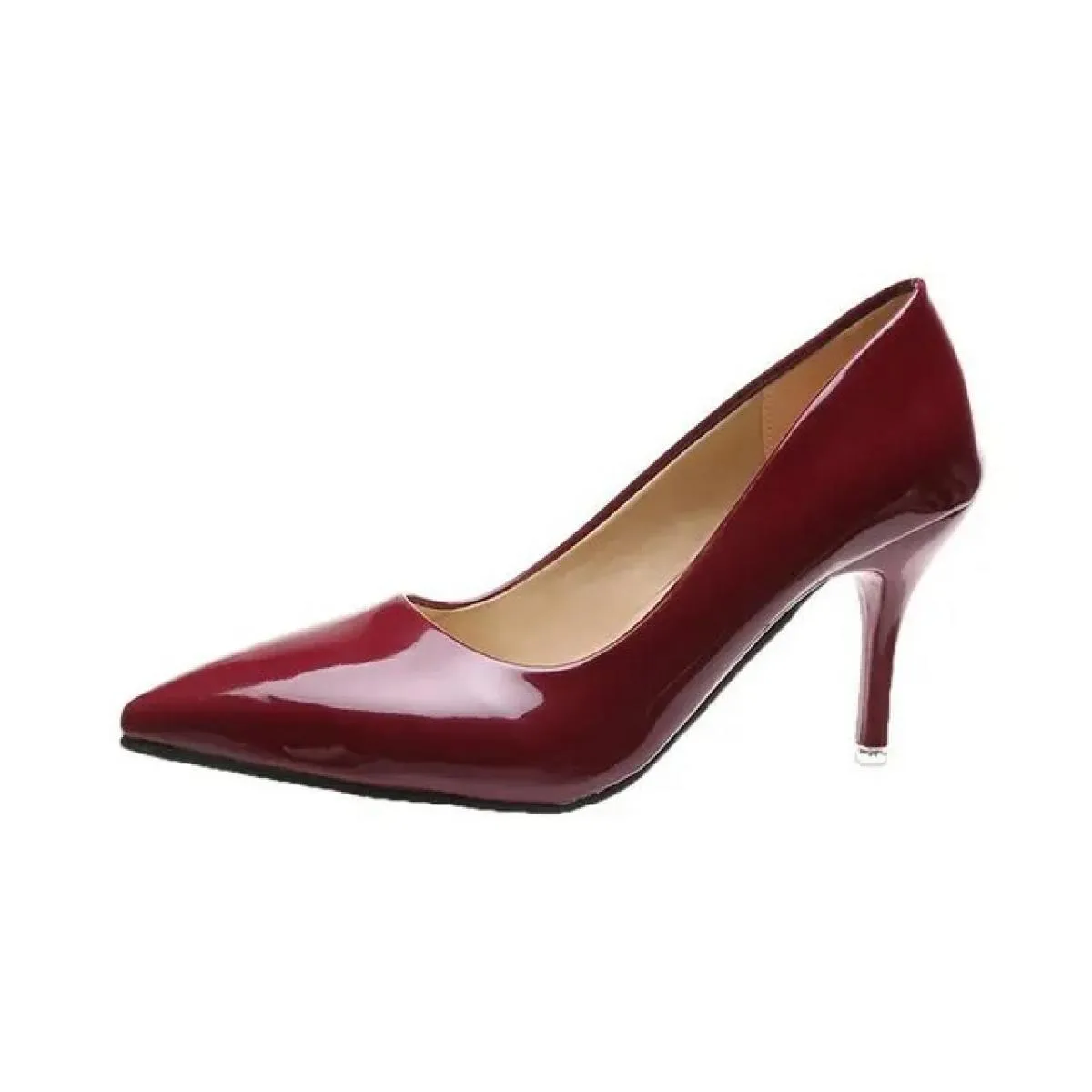 Scarpe con tacco alto Scarpe da donna Décolleté classici in pelle verniciata con testa a punta Scarpe Paltform Scarpe da donna e