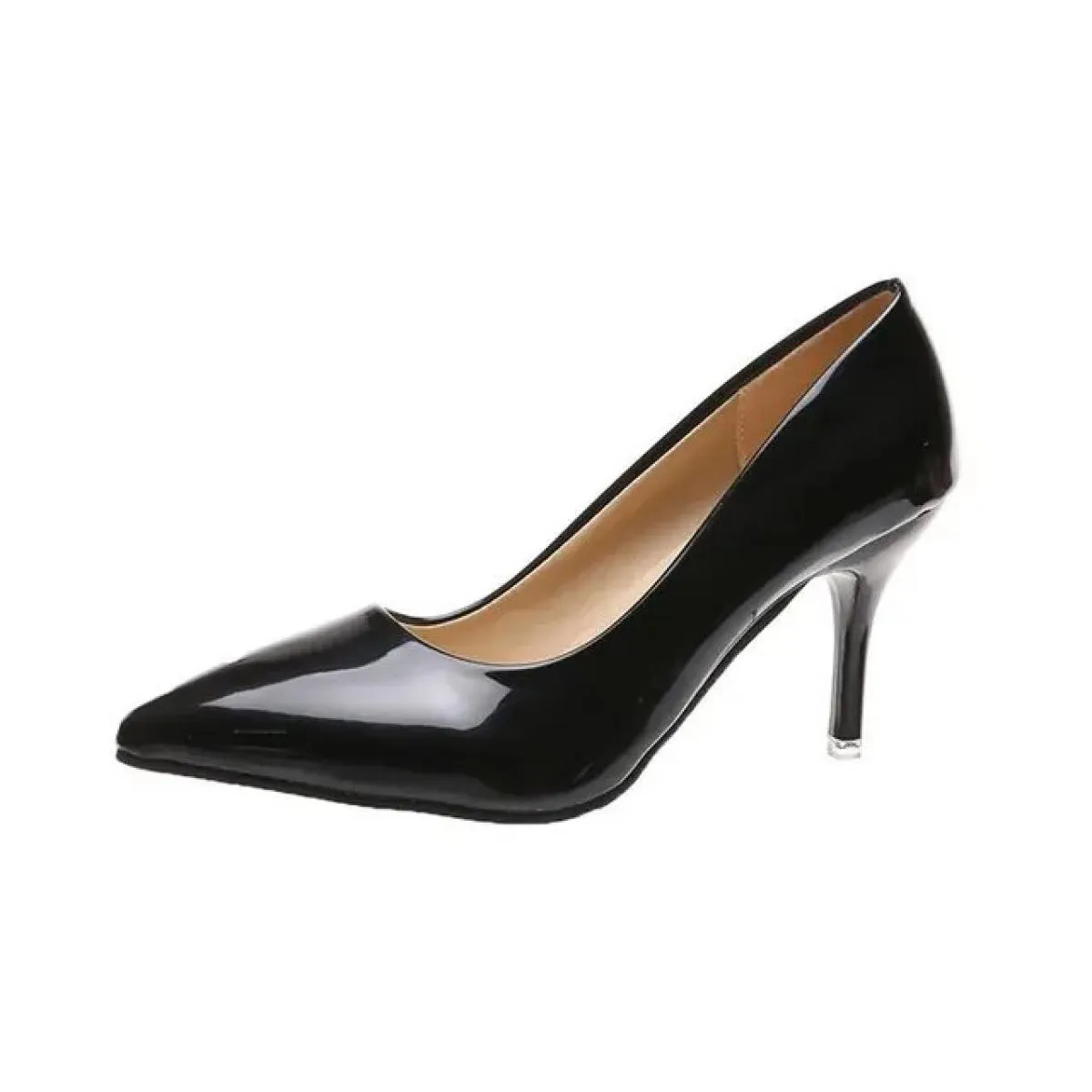 Scarpe con tacco alto Scarpe da donna Décolleté classici in pelle verniciata con testa a punta Scarpe Paltform Scarpe da donna e