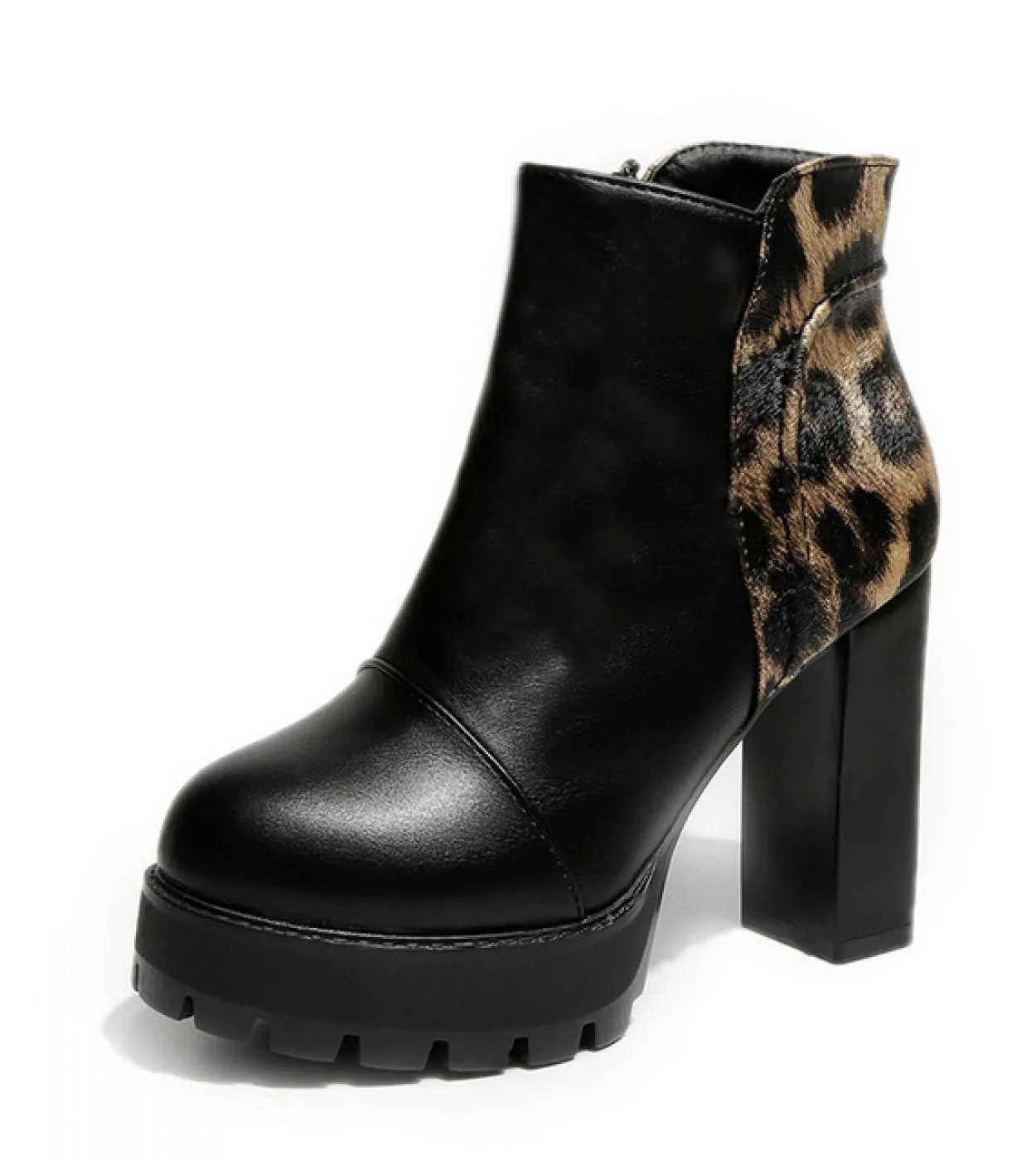 Scarpe da donna primaverili e autunnali Stivali con tacco spesso Stivali da donna in stile britannico con tacco singolo Stivali