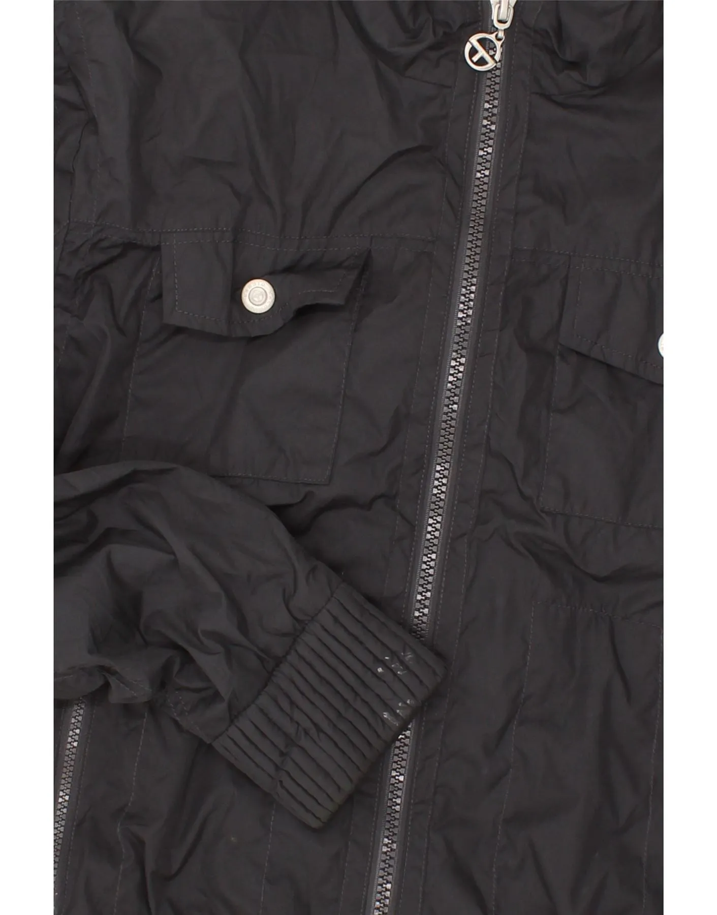 SERGIO TACCHINI Mens Bomber Jacket IT 50 Large Black Polyester