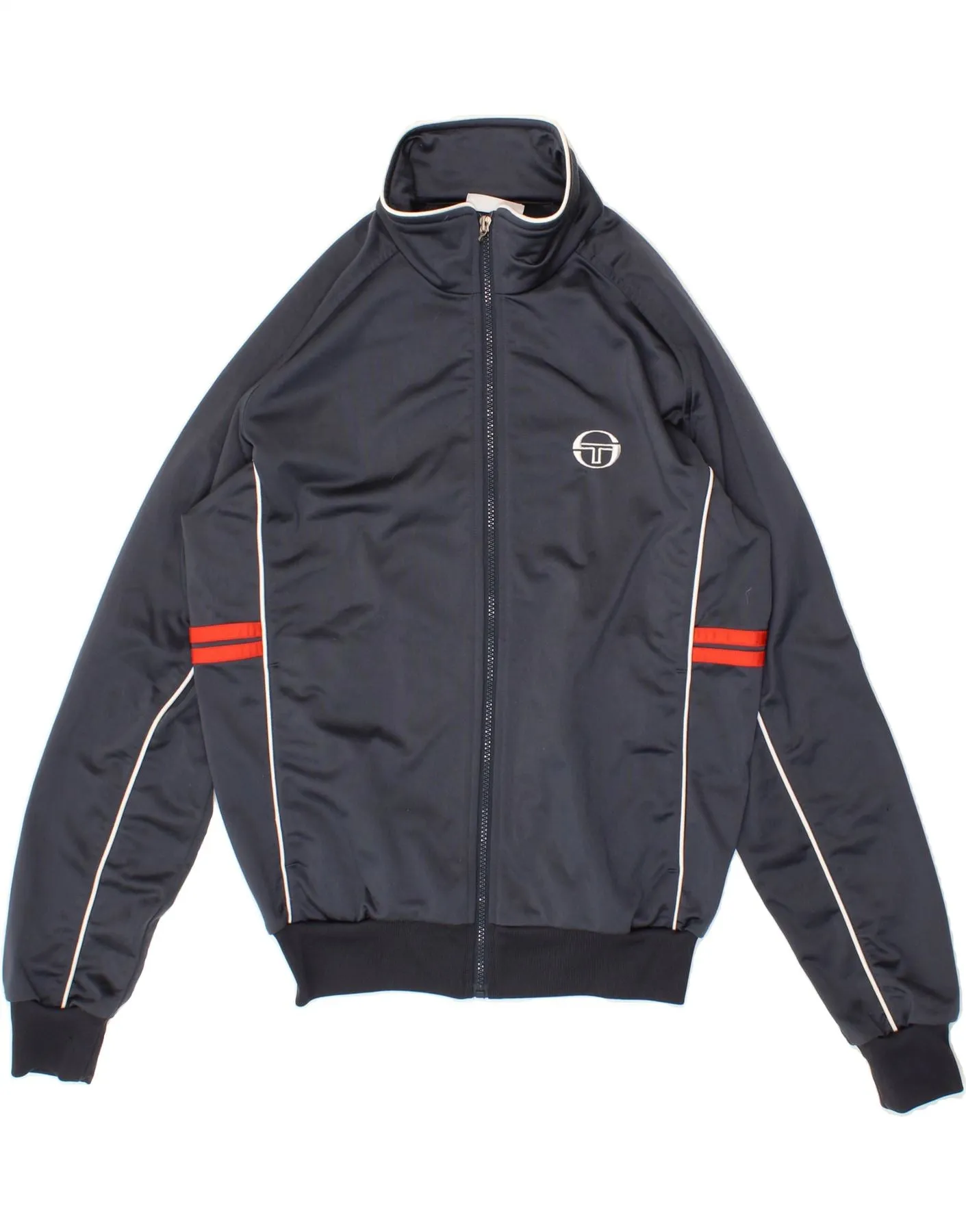 SERGIO TACCHINI Mens Tracksuit Top Jacket Medium Navy Blue Striped