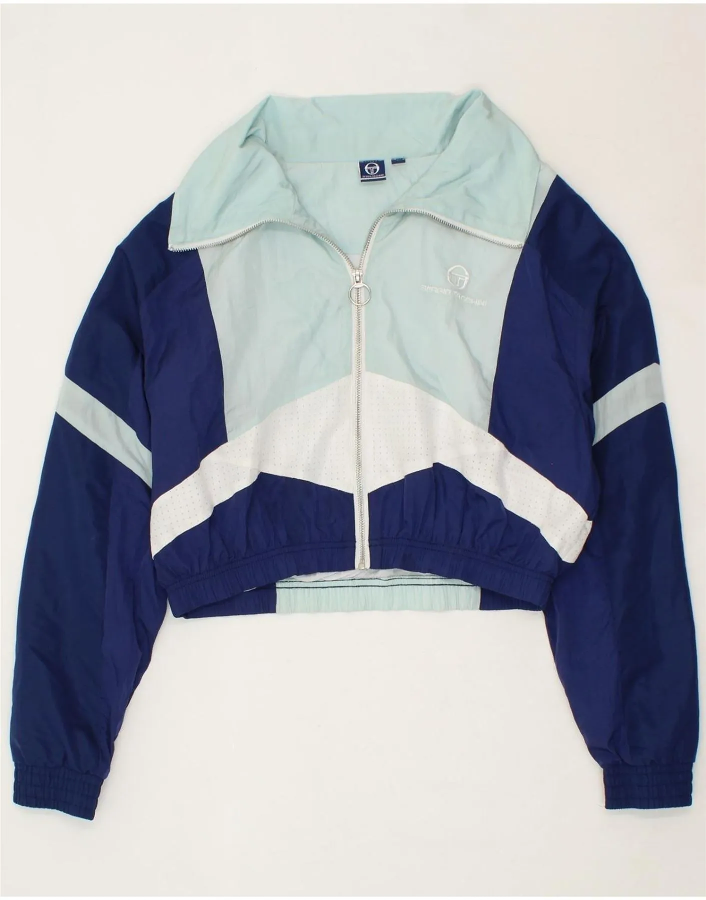 SERGIO TACCHINI Womens Tracksuit Top Jacket UK 16 Large Navy Blue