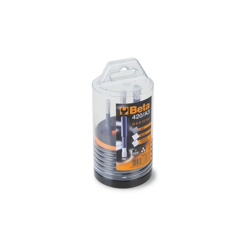 Serie di 3 frese diamantate Beta 420/A3