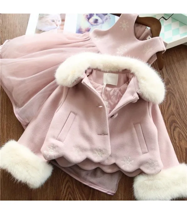 Set abitino e cappottino bimba snow princess