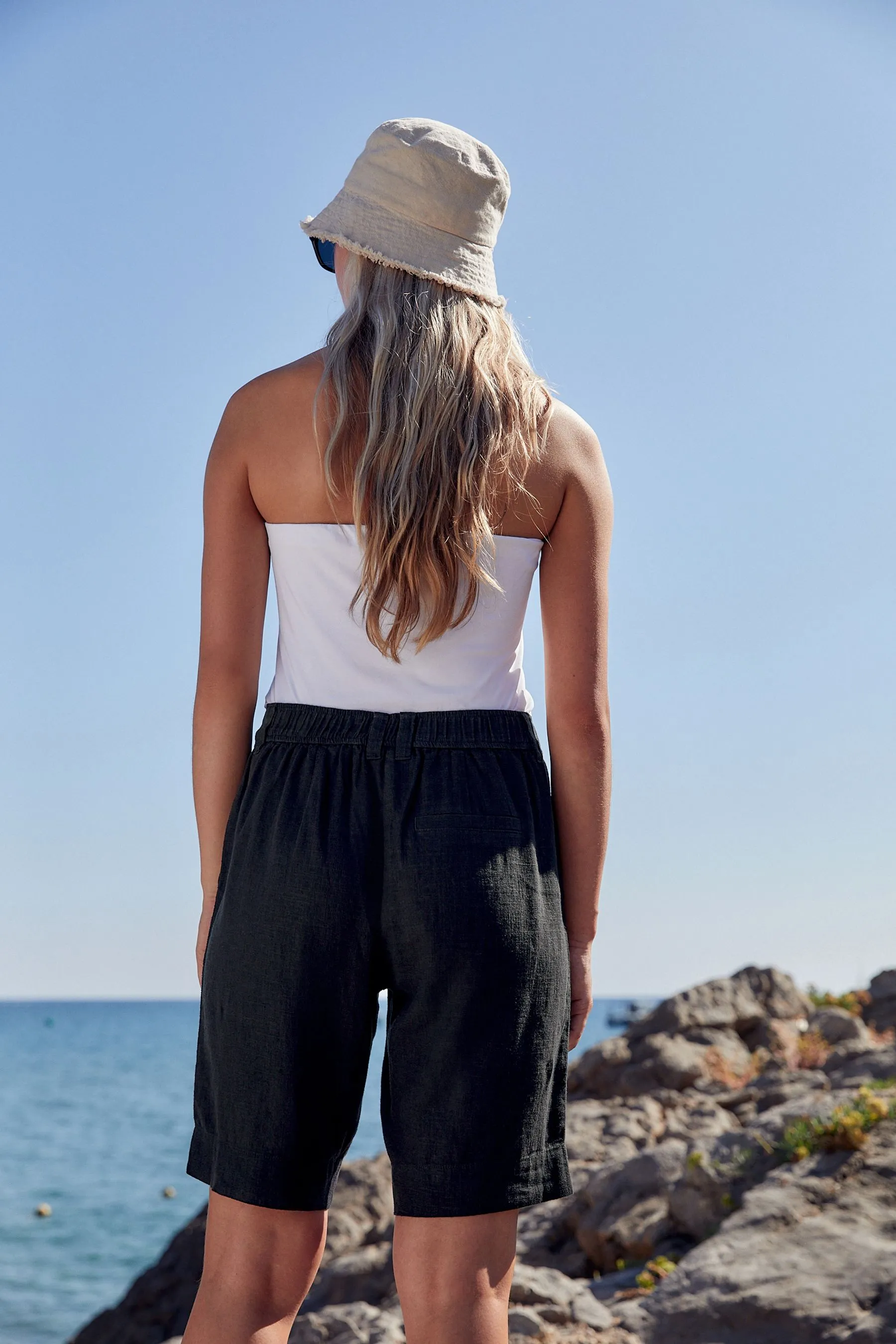 Shorts Blend al ginocchio in lino