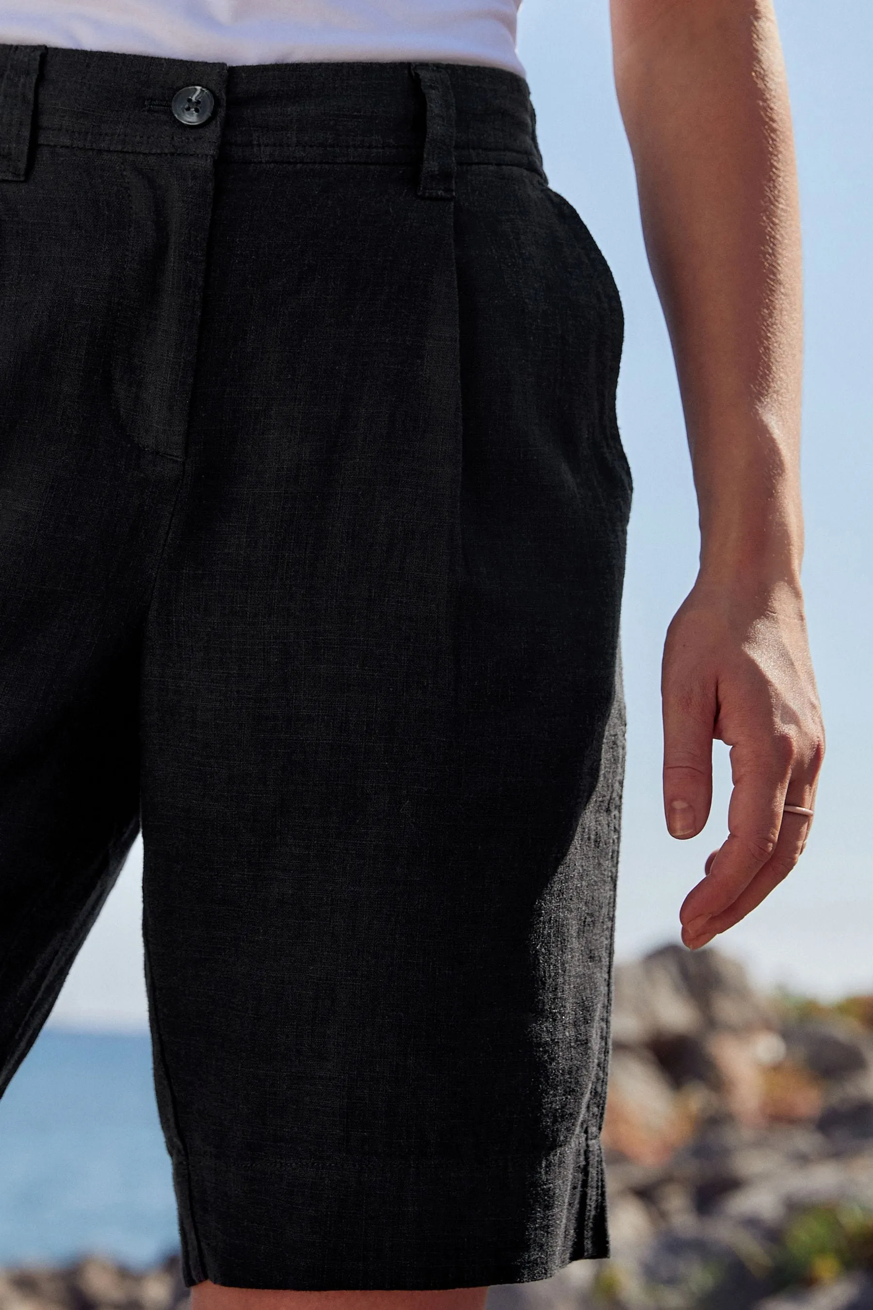 Shorts Blend al ginocchio in lino
