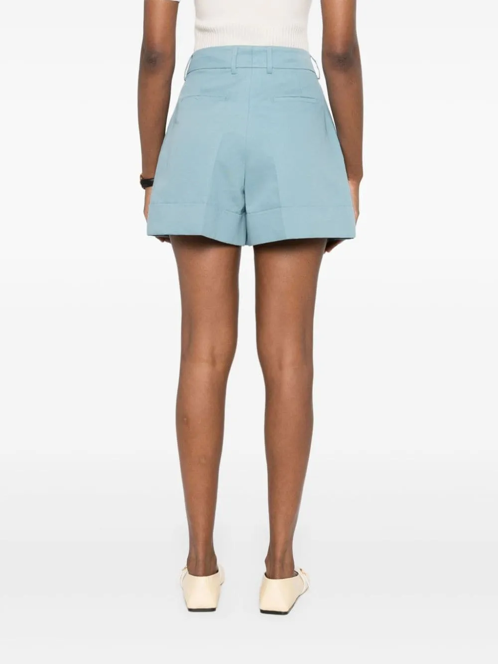 Shorts con pieghe in blu di PT01 - donna