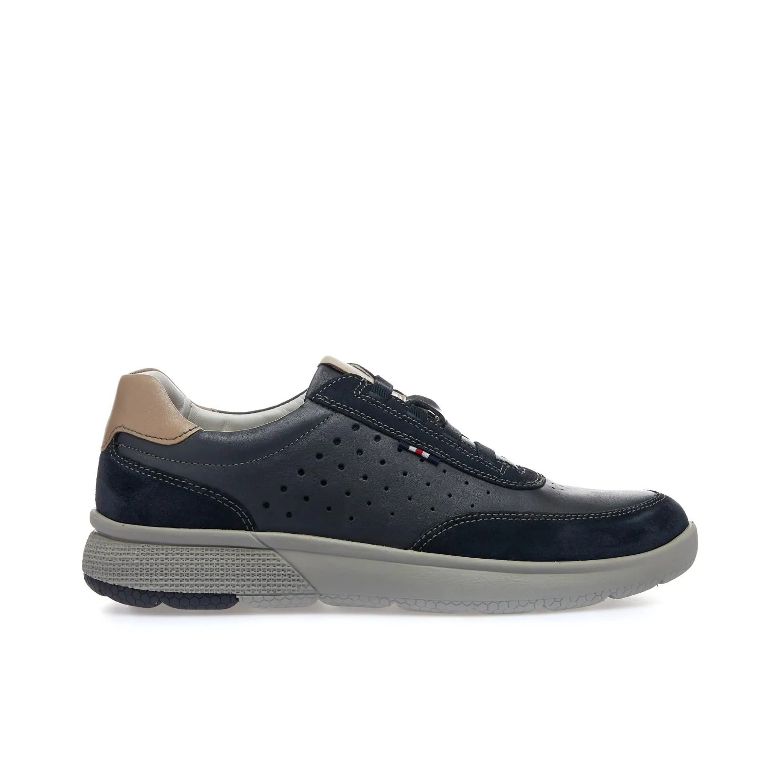 Sneakers blu slip-on in pelle