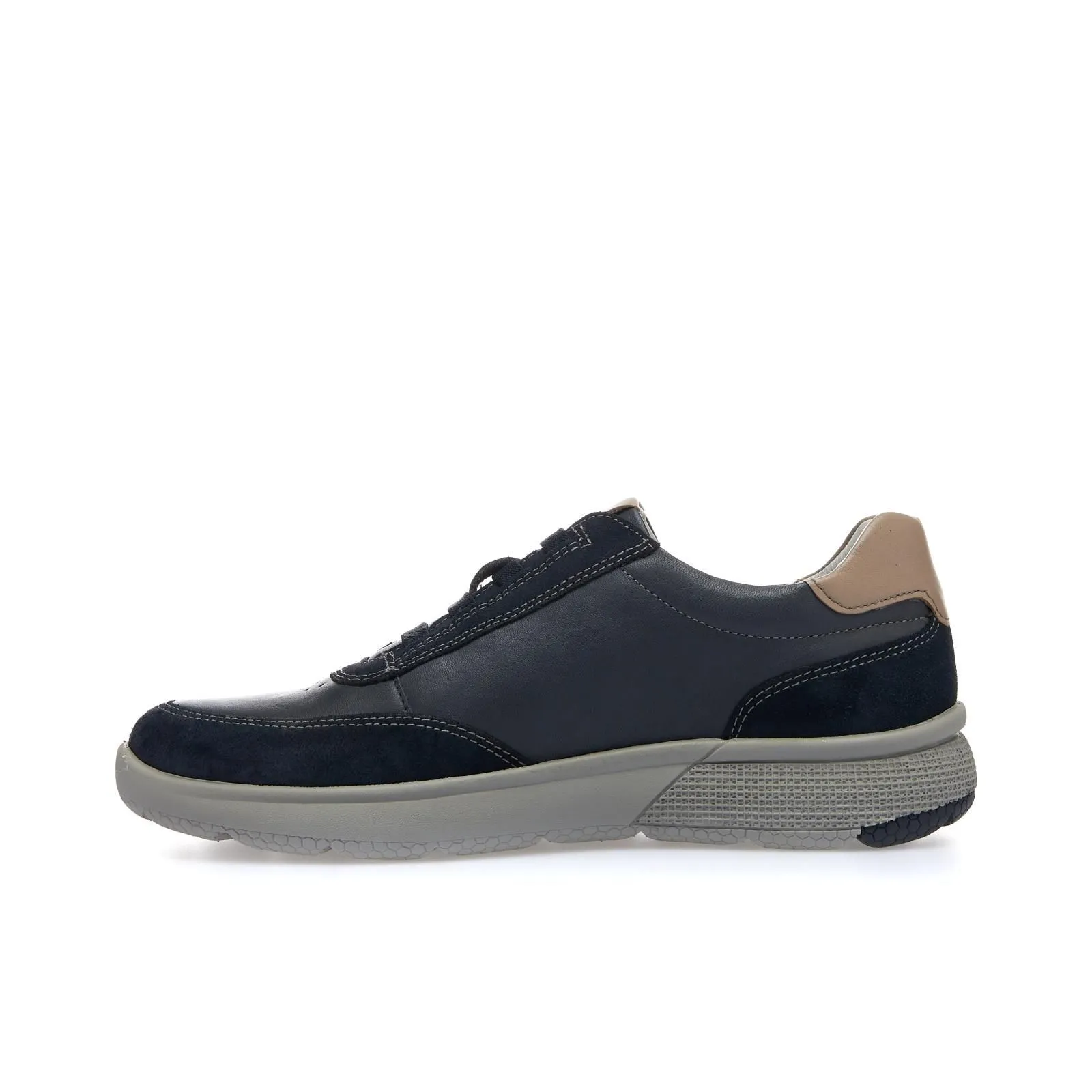 Sneakers blu slip-on in pelle